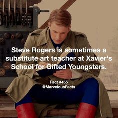 steve rogers is sometimes a substitue art teacher at xaver's school for gifted youngsters