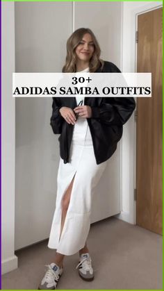 Discover 30 Adidas Samba Outfits Influencers Can’t Get Enough Of! From styling the iconic Samba OG shoes to creating the perfect Samba outfit, these looks are a must-see. Whether you're rocking Adidas Samba women or the classic Adidas Samba white, find endless inspiration with these trendy combinations. Explore how to style Adidas Samba OG with platform tennis shoes, jean beige, and more. Elevate your street style with these Adidas Samba outfits that showcase the best of Adidas OG and looks A... Adidas Samba Black Outfit, White Samba Adidas Outfit, Adidas Samba Outfit Women, White Tennis Shoes Outfit, Sambas Adidas Women Outfit, Outfits With Baggy Jeans, Adidas Samba Women, Samba Adidas Outfit, Adidas Samba Black