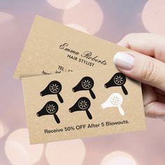 Hair Salon Blow Dry Bar Modern Hairstylist Loyalty Punch Cards. Gift Ideas For Clients At Salon, Esthetician Gifts Ideas For Clients, Salon Availability Post, Hair Salon Promotion Ideas, Mobile Salon Ideas, Hair Salon Instagram Feed, Wig Bar, Salon Grand Opening Ideas, Salon Trailer