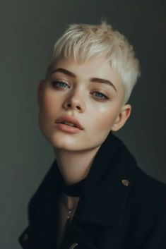 40 Cute Fade Hairstyles That Will Have You Scheduling a Salon Visit ASAP - Luxe Luminous Pixie Fade, Short Haircuts Ideas, Short Fade Haircut, Platinum Pixie, Highlight Ideas, Haircuts Ideas, Blonde Streaks, Wavy Lob, Cute Short Haircuts