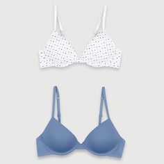 Hanes Girls' 2pk Molded Underwire Bra With Convertible Straps 30a The Hanes Molded Underwire 2 Pack Provides Double The Support With Two Cute, Comfy Bras At A Value Price. An Underwire Gives Support Where Needed, While Lightly Padded Cups Provide Additional Shaping And Modesty For A Smooth, Sleek Look Beneath All Of Her Favorite Tops. Featuring Adjustable Straps That Convert To Racerback For Multiple Ways To Wear. Comfy Bras, Underwire Swimwear, New Hair Look, Small Bra, Underwire Swimsuit, Comfy Bra, Bra Pattern, Push Up Swimsuit, Cute Bras