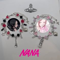 Cute Nana beaded charm bracelet Nana bracelet and hachi bracelet to match with friends or your partner or to wear for yourself 💕  ★All pieces are to be made after purchasing, please allow for 3-5 days to process the order   ★UK Delivery: 2-3 business days  We are pleased to offer delivery only via Royal Mail Tracked 48 ensuring secure and reliable shipping to make sure your item reaches its new home safely.  International Delivery: 7-14 business days. You have 2 choices of international standard which is around £4 and international tracked which is around £11. ★Care Tips  Avoid Tugging Avoid Contact with any liquids like water/perfume/body cream/oil Avoid Sleeping in it Avoid Direct Sunlight for long amounts of time Best stored in a cool area in a sealed box/bag ★Each piece is handmade th Nana Matching Bracelets, Matching Anime Bracelets, Hachi Bracelet, Mitski Bracelet, Matching Bracelets For Best Friends, Friends Bracelets, Nana Bracelet, Cute Friendship Bracelets, Beaded Charm Bracelet