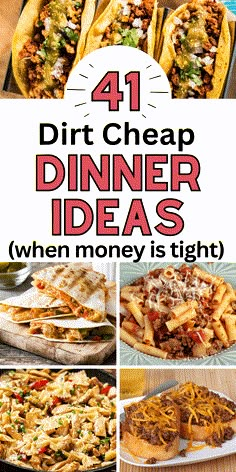 Fast Cheap Dinner Ideas, Cheap Family Dinners, Dirt Cheap Meals, Cheap Dinner Ideas, Cheap Meals To Make, Cheap Meal Plans, Cheap Family Meals, Meal Planning Menus, Cheap Food