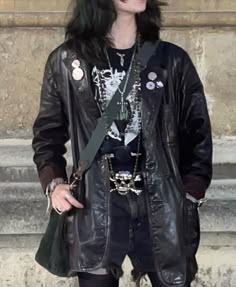 Masc Rock Outfits, Muscular Goth Men, Masc Tradgoth Outfits, Men Gothic Outfit, Alternative Outfits Masculine, Goth Fashion Men’s, Black Metal Fashion Men, Masc Tradgoth, Masculine Punk Outfits