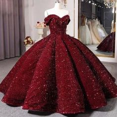 Contact us: lisamony@outlook.com Please left message what color you need when you order it.Besides the picture color, you can also choose any color you want. Off The Shoulder Sequins Burgundy Quinceanera Dress Sweet 16 Dress Processing time: 12-21 business days Shipping Time: 3-5 business... Big Prom Dresses, Burgundy Ball Gown, Burgundy Quinceanera Dresses, Red Ball Gowns, Sequin Ball Gown, Red Quinceanera Dresses, Sweet 16 Dress, 15 Dresses Quinceanera, Quincenera Dresses