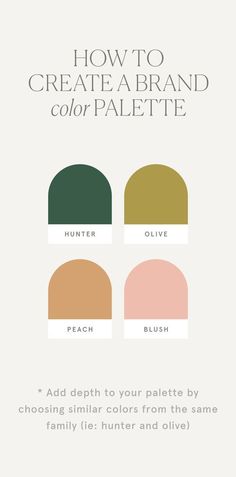 how to create a brand color palette