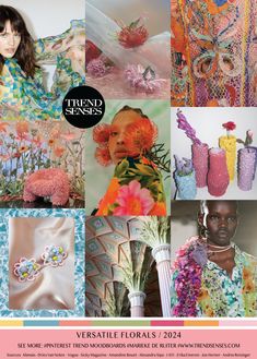 Alexandra Sipa, Trend Senses, Wgsn 2024, Joe Horner, Colour Picker, Mood Board Fashion Inspiration, Fashion Trending Moodboard, Floral Trends