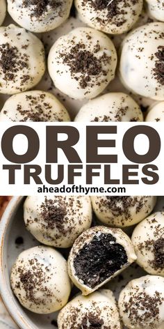 oreo truffles with chocolate sprinkles in a bowl