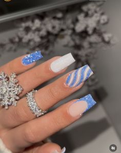 January Nails Acrylic Coffin, Winter Nail Art Designs, Cowboy Nails, Pastel Nails Designs, Glamour Nails, Simple Gel Nails, Classy Acrylic Nails