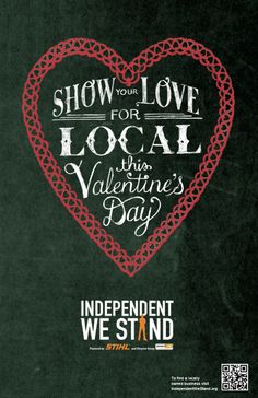 the poster for show love for local valentine's day