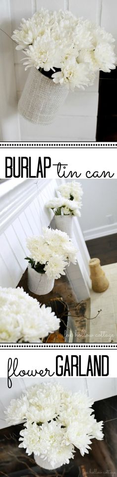 three different pictures of flowers in vases on the floor and one with white flowers