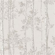 a wallpaper with white trees and branches on the back ground, in front of a light gray background