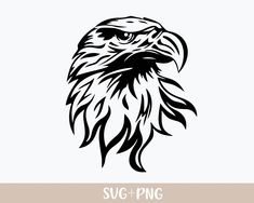 an eagle's head in black and white with the words suc + png