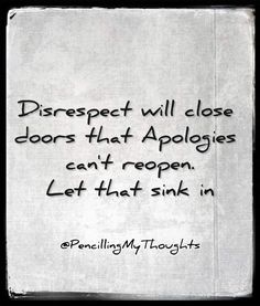 a piece of paper with a quote on it that says, disrect will close doors that appligies can't open let that sink in