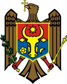 the coat of arms of the russian empire with two swords and an eagle on top