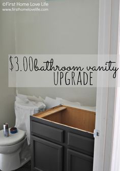 the bathroom vanity is under construction and ready to be used as a storage area for toiletries