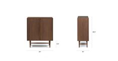 the sideboard and cabinet are shown with measurements for each piece, including one door