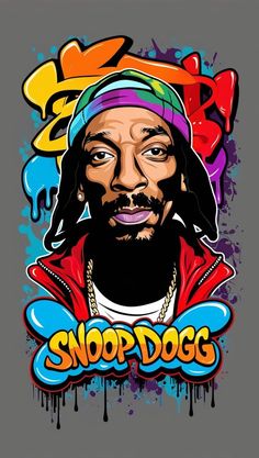 the rapper snoop dogg is wearing a colorful hat