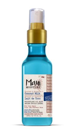 Frizz-fighting hair products that promise to smooth things out this summer | Whatever your hair type or styling method, this roundup likely has a game-changer for you! Maui Moisture Weightless Coconut Milk Spray for Dry Hair Maui Hair Products, Coconut Oil Mask, Summer Skin Care Tips, Coconut Hair, Hair Supplies, Summer Skincare, Dry Oil, Mango Butter