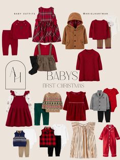 Brother Sister Christmas Outfits, Christmas Baby Outfits Girl, Christmas Kids Outfits, Baby Holiday Outfits, Twin Christmas Outfits, Red Christmas Outfit, Christmas Pictures Outfits, Kids Winter Outfits, Xmas Dress