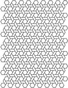 a black and white geometric pattern that looks like hexagonals, which are interlocked