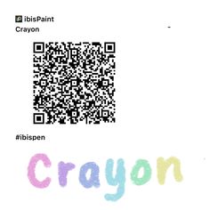 the word crayon is written in colored ink and it has a small image of a