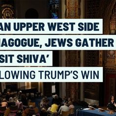 The New York Jewish Week on Instagram: "Congregants at the Upper West Side synagogue B’nai Jeshurun had gathered for a post-election prayer service on Wednesday night, but the congregation’s senior rabbi, Roly Matalon, understood that they had really come together for a different kind of Jewish gathering.

“We’re sitting shiva,” Matalon said to a crowd of about 100, including both members and guests. “Sitting shiva with a sense of loss, of grief.”

It was less than 24 hours after polls had closed in the year’s presidential election and just over 12 since Donald Trump, the Republican former president, had been declared the winner. For a significant majority of Jews across the country who opposed Trump, and especially in liberal bastions like the Upper West Side, the result shocked and stung Sitting Shiva, Prayer Service, Upper West Side, West Side, The Winner, Shiva, Sense