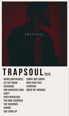 a poster with the words trapsoul on it