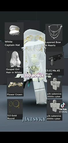 Roblox White Hair Outfits, Roblox Codes For White Hair, Roblox White Hair Combo, White Hair Roblox Avatars, Roblox Hair Accessories Codes, Roblox White Hair Codes, Cyberpunk Roblox Avatar, Roblox Avatar Ideas Codes, Roblox Avatars Ideas