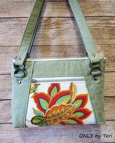 Luxurious Sage Green Ultrasuede Fabric Sunshine Pouch and Duck Cotton Handbag Shoulder Bag Purse Handmade  #SageGreen #FauxSuede #Handbag #LuxuriousFeel #Purse #Stylish #ShoulderBag #Unique #DuckCotton #FeelsLikeSuede Green Fabric Shoulder Bag, Green Canvas Satchel With Zipper Closure, Handmade Purses And Handbags, Handmade Fabric Purses, Improv Quilts, Purse Making, Landscape Art Quilts, Chic Purses, Bags Sewing