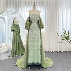 Green Evening Dresses, Sage Maxi Dress, Green Evening Dress, Gorgeous Prom Dresses, Pakaian Feminin, فستان سهرة, Rose Rouge, Cape Dress, Party Gowns