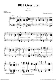 sheet music for piano with the words,'122 overtue'in black and white