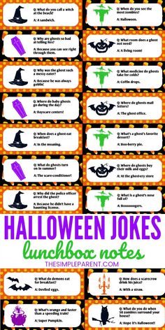 halloween jokes for kids that are fun and easy to make with their own name tags