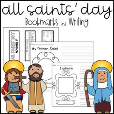 the bookmarks for saint's day with pictures of jesus, mary and joseph