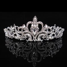 a tiara with crystal stones on it