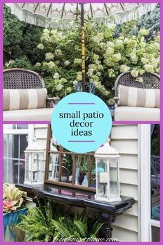 small patio decor ideas that are easy to do in the back yard or front yard