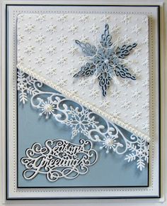 a card with snowflakes on it and the words happy new year