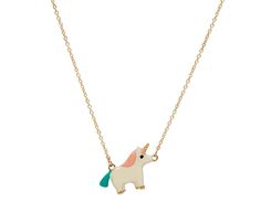 Aliita Unicorn Necklace Daniela Villegas, Jewelry Facts, Twist Jewelry, Zoe Chicco, Unicorn Pendant, Unicorn Necklace, Single Stone, Yellow Gold Chain, Miniature Figurines