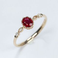 Ruby Ring Designs, Ruby Engagement Rings, Unique Engagement Ring Settings, Yellow Engagement Rings, Gold Ring Designs, Ruby Engagement Ring, Ruby Jewelry, Diamond Anniversary, Ring Women