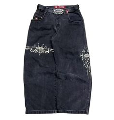 Shipping: Worldwide Express Shipping AvailableDelivery time: 7-15Days Fast ShippingReturns: Fast refund, 100% Money Back Guarantee. Skull Embroidery, Jnco Jeans, Hip Hop Jeans, Denim Pants Mens, Denim Decor, Y2k Pants, Jeans Y2k, Loose Jeans