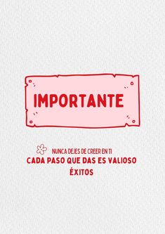 a red sign with the words importante written in spanish and english on it's side