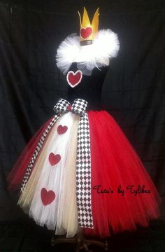 Heart Queen Tutu Dress Costume Heart Tutu Dress Valentine | Etsy Queen Halloween Costumes, Tutu Dress Costumes, Alice In Wonderland Tea Party Birthday, Heart Costume, Queen Of Hearts Costume, Mad Hatter Party, Alice In Wonderland Costume, Wonderland Costumes, Alice In Wonderland Theme