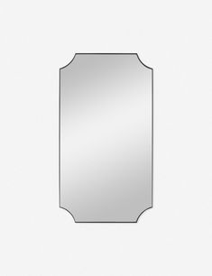 a mirror that is on the wall in front of a white background with a black border