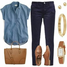 Outfits Con Azul, Fall Wardrobe Essentials, Mode Casual, Looks Chic, 가을 패션, Work Fashion