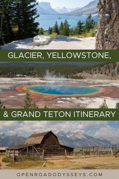 Yellowstone And Glacier National Park Itinerary, Yellowstone And Glacier Road Trip, Yellowstone Vacation, Visit Yellowstone