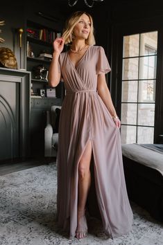 Our Kristina Maxi Dress is the essential dress for all women! Available in 15 trendy colors and sizes XS-3XL, this dress was made for you! Dusty Rose Maxi Dress, Taupe Maxi Dress, Kimono Maxi Dress, Rose Maxi Dress, Baltic Born, Dusty Rose Dress, Essential Dress, Dress Dusty, Maxi Dress Navy