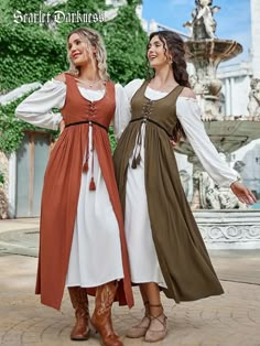 Big promotion for you when buying Ren Faire Off-Shoulder Dress+Tank Dress 2pcs Set Costume today. One of the best selling dresses in the market. Limited number of products. Hurry up! Ren Faire Peasant Costume, Ren Fest Outfits Diy, Ren Faire Overdress, Renessance Fair Outfit, Renn Faire Costume Women, Fitted Sleeveless Fake Two-piece Dress, Fitted Sleeveless Dress With Fake Two-piece Design, Fitted Sleeveless Dress With Fake Two-piece Detail, Summer Sleeveless Dress With Fake Two-piece Design