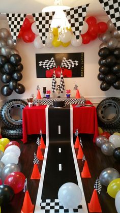 an image of a race car themed party