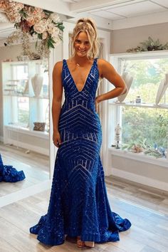 Custom Prom Dresses, Long Party Dress, Royal Blue Prom Dresses, Custom Prom Dress, Sequin Prom Dress, Dresses Cheap, Dress Measurements, Prom Dresses Blue, Evening Gowns Formal