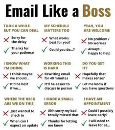 an email like a boss poster with the words, i'm not sure what to do